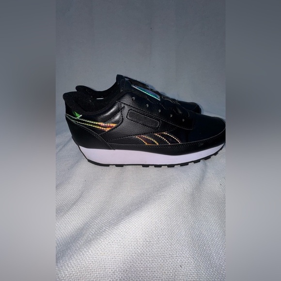 Reebok,Classic Renaissance,Womens,Black,Synthetic Sneakers,Size 8.5,Holographic - Picture 3 of 7
